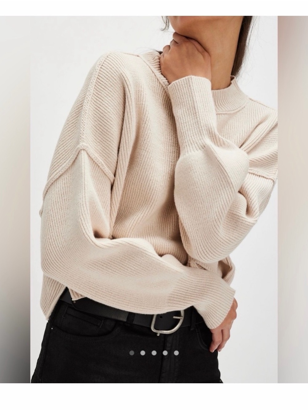 Free People Easy Street Cropped Crewneck Sweater
